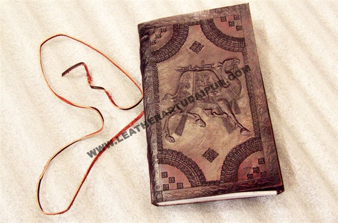 Art Leather Journal : Leather-Book-Embossed-with-Camel